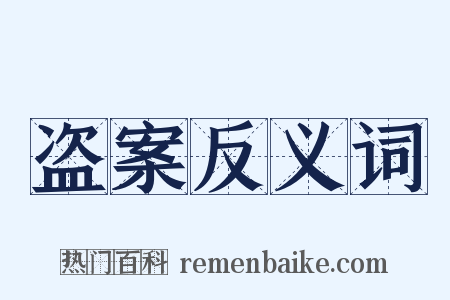 盗案反义词是什么意思的图片